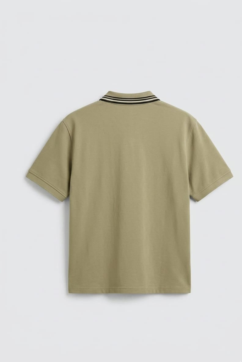 Men's Sage Green Performance Piqué Polo Shirt |